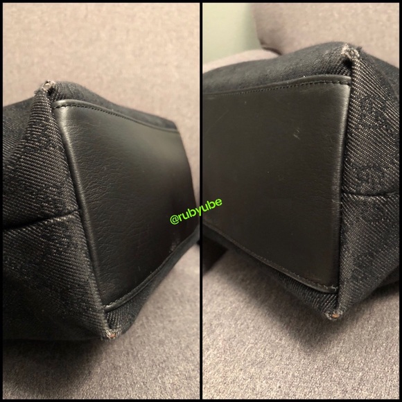 SOLD‼️Authentic Black Denim Gucci Tote - Picture 4 of 8